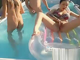 Teen Milf and Dude on Outdoor Pool Sex