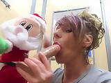 MILF XMAS SHOPPING GETS STUFFED BY TOY SANTA HUGE DILDO CHANGE ROOM