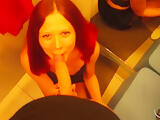 Blowjob and sex with redhair beauty in the shopping centres dressing room