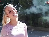 MyDirtyHobby - Hot MILF blows while smoking and facialized