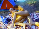 Anal sex outside the tent for camping cutie Camilla