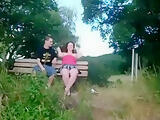Sex with the gf on a bench in nature