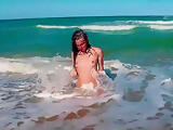 ASS DRIVER XXX - Naked Russian nudist girl Sasha Bikeyeva on on the public beaches of Valencia